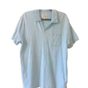 Lucky Brand Blue Polo Lightweight Shirt Soft 100% Cotton